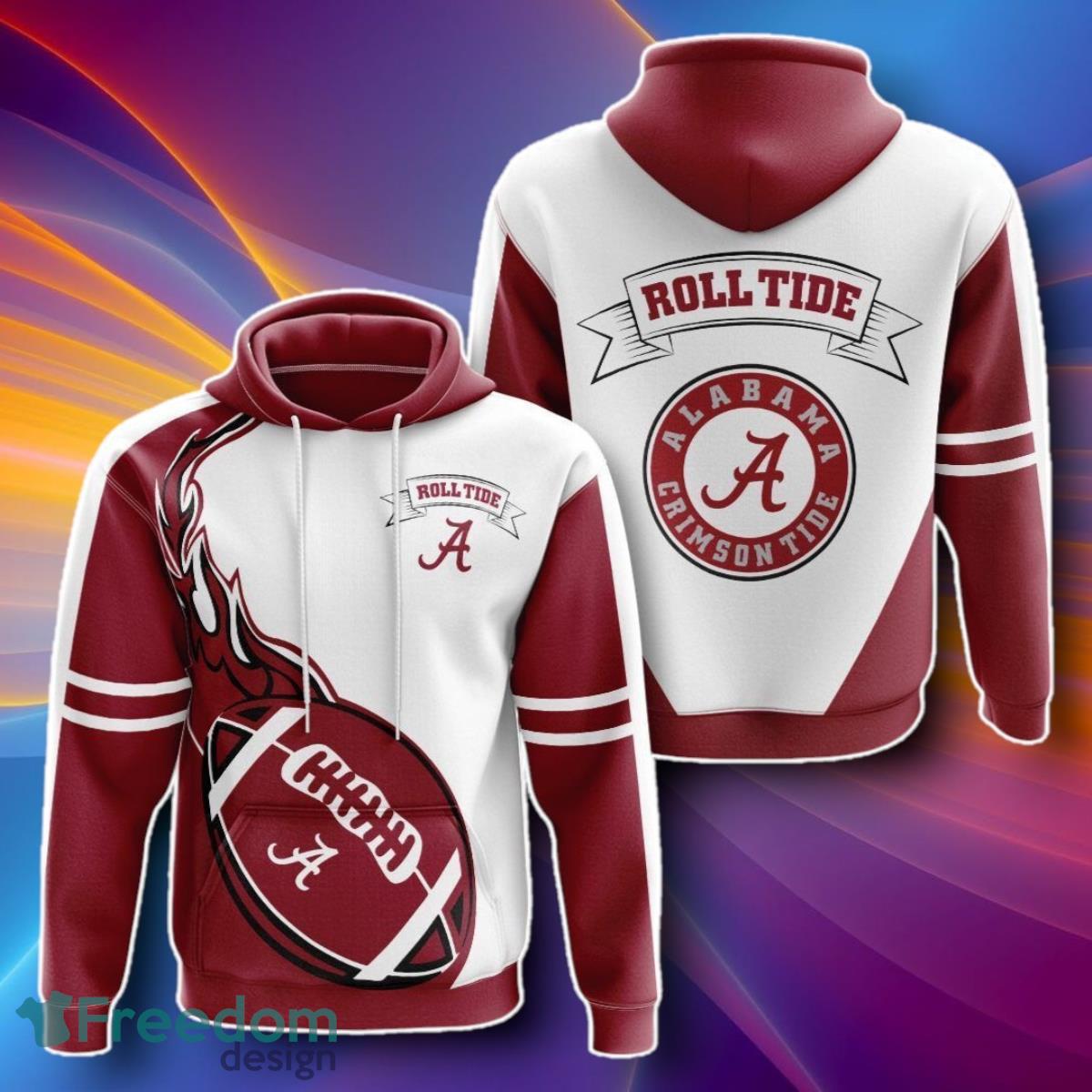 Alabama Crimson Tide 3D Hoodies Unique Gift image Alabama Crimson Tide 3D Hoodies Unique Gift Product Photo 3