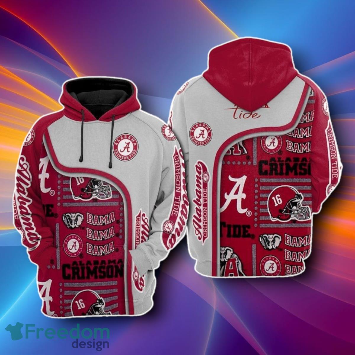 Alabama Crimson Tide 3D Hoodies Unique Gift Alabama Crimson Tide 3D Hoodies Unique Gift Product Photo 4
