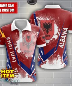 Albania national football team Limited 3D Polo Shirt Logo Printing For Fans Custom Name