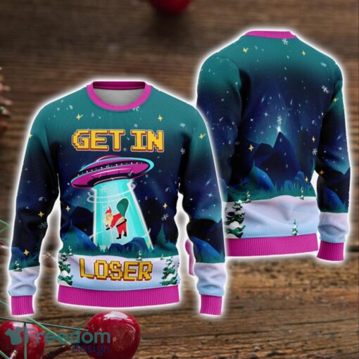 Alien Ufo Get In Loser Alien Ugly Christmas Sweatshirt Alien Christmas Sweater Christmas Gifts Product Photo 1