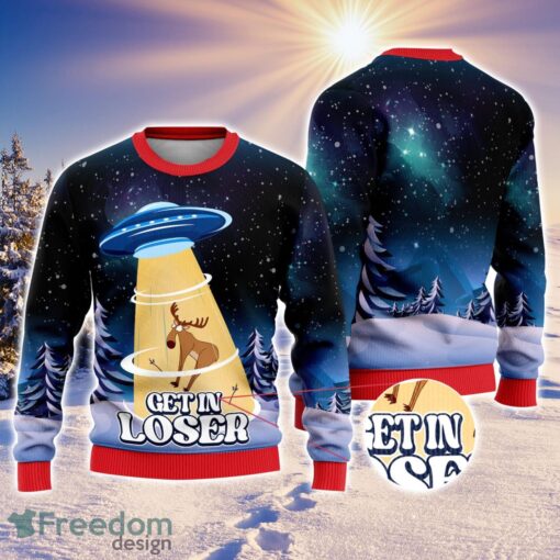 Aliens Get In Loser Ugly Sweater Gift For Him Halloween Ugly Christmas Sweater Holiday Gift Product Photo 1