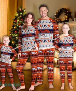 All I Want For Christmas Is Denver Broncos Xmas Pajamas Set Family For Adult