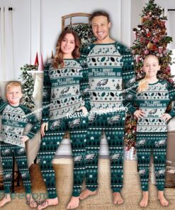 All I Want For Christmas Is Philadelphia Eagles Xmas Family Pajamas Set For Men Women Kid