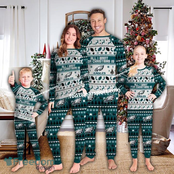 All I Want For Christmas Is Philadelphia Eagles Xmas Family Pajamas Set For Men Women Kid image All I Want For Christmas Is Philadelphia Eagles Xmas Family Pajamas Set For Men Women Kid - All I Want For Christmas Is Philadelphia Eagles Xmas Family Pajamas Set For Men Women Kid