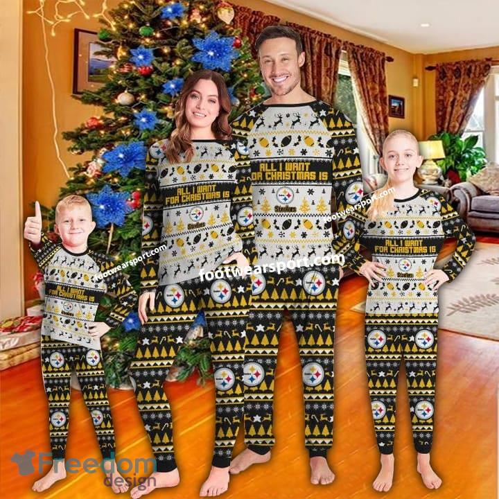 All I Want For Christmas Is Pittsburgh Steelers Xmas Pajamas Set Family Gift Christmas image All I Want For Christmas Is Pittsburgh Steelers Xmas Pajamas Set Family Gift Christmas - All I Want For Christmas Is Pittsburgh Steelers Xmas Pajamas Set Family Gift Christmas