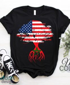 American Flag Moroccan Roots Morocco Flag T-Shirt, Moroccans, Moroccan Gifts