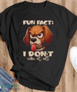 Angry Cartoon Dog Shirt, Fun Fact I Don’t Care At All Tee, Funny Pet Lover Top