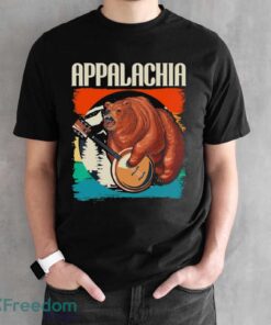 Appalachia – Vintage Banjo Player Bluegrass Musician Shirt - Black Unisex T-Shirt