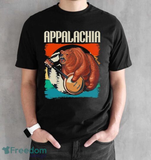 Appalachia – Vintage Banjo Player Bluegrass Musician Shirt - Black Unisex T-Shirt