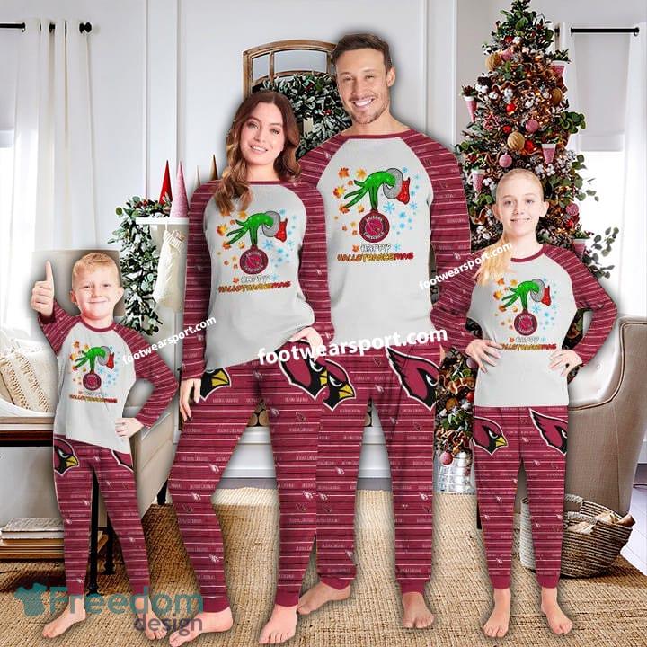 Arizona Cardinals Happy HalloThankmas Xmas Family Pajamas Set Kid Men Women image Arizona Cardinals Happy HalloThankmas Xmas Family Pajamas Set Kid Men Women - Arizona Cardinals Happy HalloThankmas Xmas Family Pajamas Set Kid Men Women
