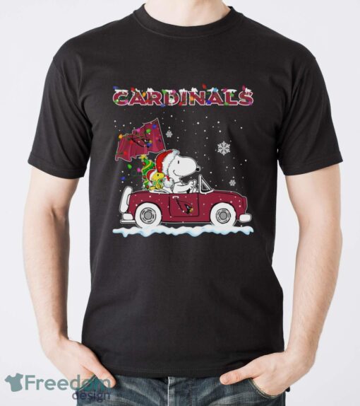 Arizona Cardinals Snoopy And Woodstock Driving Car Shirt Sweatshirt Hoodie - Men T-Shirt