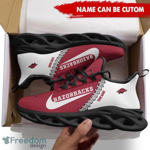 Arkansas Razorbacks Custom Name Limited Max Soul Shoes Sneakers For Sports Fans Gift Product Photo 2