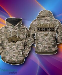 Arkansas Razorbacks NCAA Camo Veteran 3D Hoodies Unique Gift