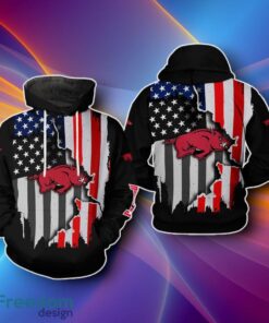 Arkansas Razorbacks NCAA US Flag 3D Hoodies Unique Gift
