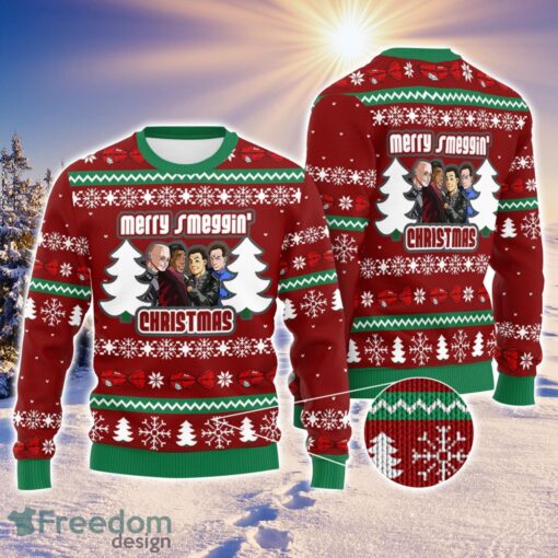 Arnold Rimmer Kryten Dave Lister Cat Sweater Red Dwarf Ugly Christmas Sweater Holiday Gift Product Photo 1