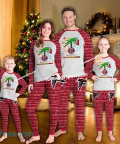 Atlanta Falcons Happy HalloThankmas Ugly Christmas Pajamas Set Family Kid Men Women