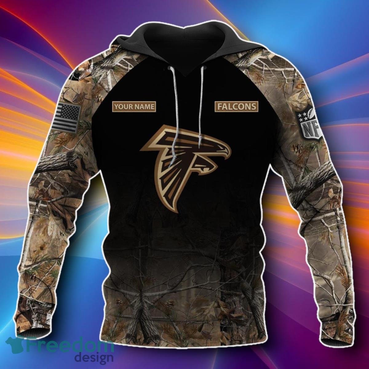 Atlanta Falcons Personalized Hunting Camo 3D Hoodies Unique Gift Atlanta Falcons Personalized Hunting Camo 3D Hoodies Unique Gift Product Photo 3
