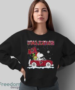 Atlanta Falcons Snoopy And Woodstock Driving Car Shirt Sweatshirt Hoodie - Sweatshirt