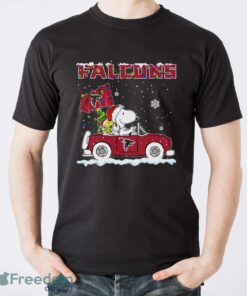 Atlanta Falcons Snoopy And Woodstock Driving Car Shirt Sweatshirt Hoodie