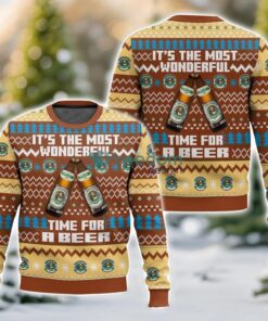 Augustiner Bräu It’s the Most Wonderful time for a Beer 3D Ugly Christmas Sweater Unisex Sweater Christmas Gift