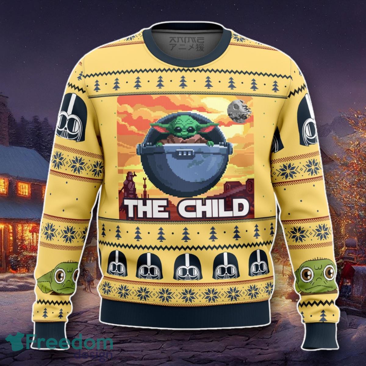 Baby Yoda The Child Mandalorion Star Wars Ugly Christmas Sweater A Luxurious Gift image Baby Yoda The Child Mandalorion Star Wars Ugly Christmas Sweater A Luxurious Gift Product Photo 1
