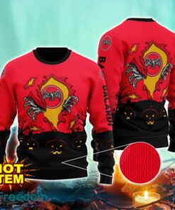 Bacardi Rum Scary Night Halloween Hand Pull Out Halloween 3D Sweater For Men and Women