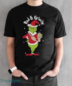 Bad And Grinchy Sweatshirt, Christmas Grinch Sweatshirt - Black Unisex T-Shirt