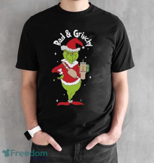 Bad And Grinchy Sweatshirt, Christmas Grinch Sweatshirt - Black Unisex T-Shirt