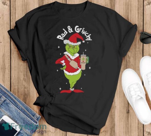 Bad And Grinchy Sweatshirt, Christmas Grinch Sweatshirt - Black T-Shirt