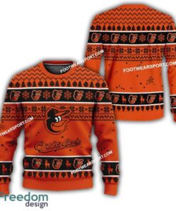 Baltimore Orioles Xmas Pattern Ugly Christmas Sweater For Fans