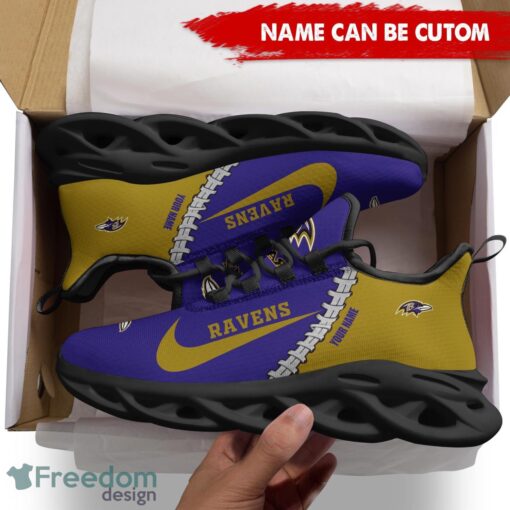 Baltimore Ravens Custom Name Limited Max Soul Shoes Sneakers For Sports Fans Gift Product Photo 2