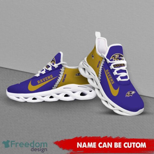 Baltimore Ravens Custom Name Limited Max Soul Shoes Sneakers For Sports Fans Gift Product Photo 4