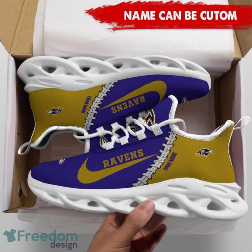 Baltimore Ravens Custom Name Limited Max Soul Shoes Sneakers For Sports Fans Gift Product Photo 5