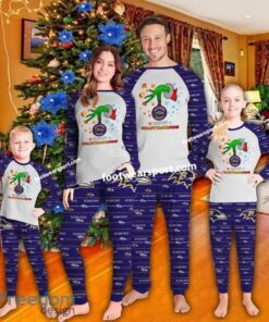 Baltimore Ravens Happy HalloThankmas Christmas Pajamas Set Family Kid Men Women