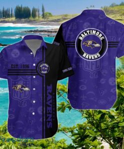 Baltimore Ravens Hawaiian Shirt Custom Name Impressive Gift