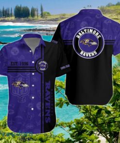 Baltimore Ravens Hawaiian Shirt Custom Name Unique Gift