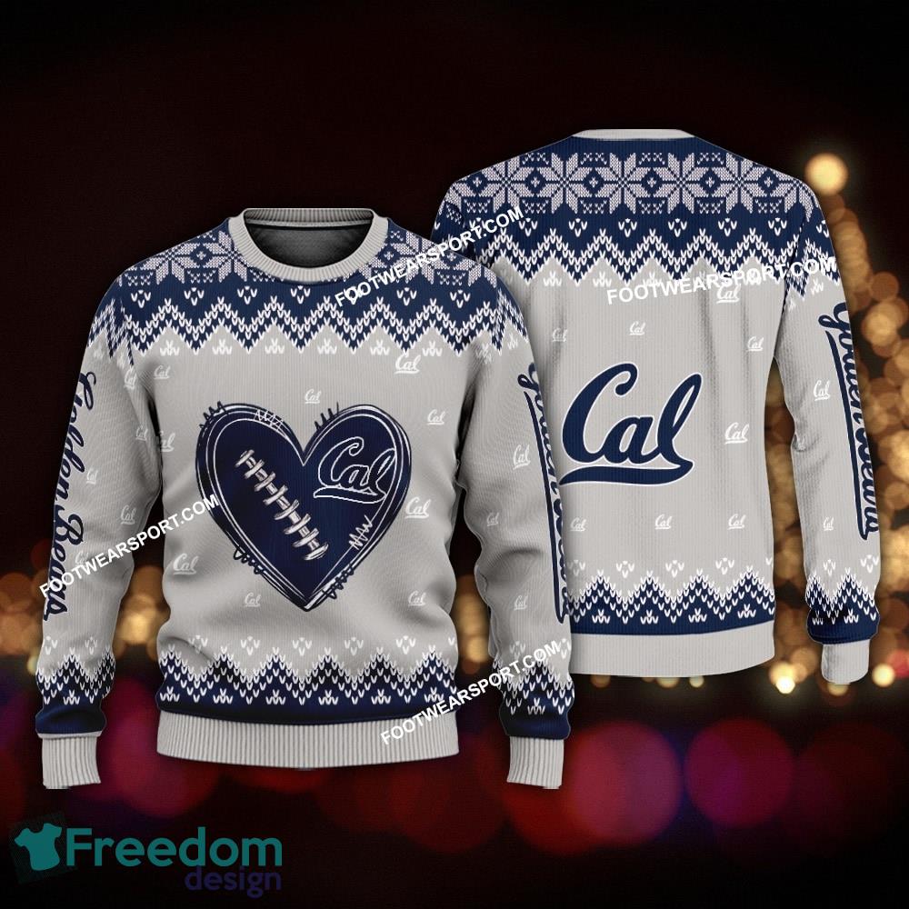 Best Design Heart Football California Golden Bears Christmas 3D Sweater Gift Holidays image Best Design Heart Football California Golden Bears Christmas 3D Sweater Gift Holidays - Best Design Heart Football California Golden Bears Christmas 3D Sweater Gift Holidays