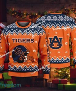 Best Design Helmet Auburn Tigers Christmas Sweater AOP Gift For Adult