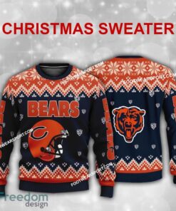 Best Design Helmet Chicago Bears Christmas 3D Sweater Gift For Adult