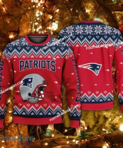 Best Design Helmet New England Patriots Christmas 3D Sweater For Men Women
