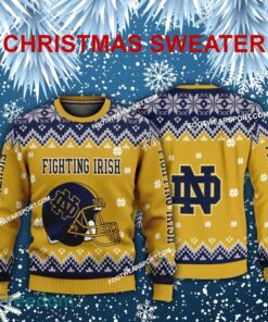 Best Design Helmet Notre Dame Fighting Irish Christmas Sweater For Men Women