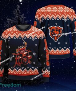 Best Design Muppets Play Drums Chicago Bears Christmas Sweater Gift Holidays