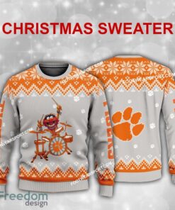 Best Design Muppets Play Drums Clemson Tigers Christmas 3D Sweater For Men Women