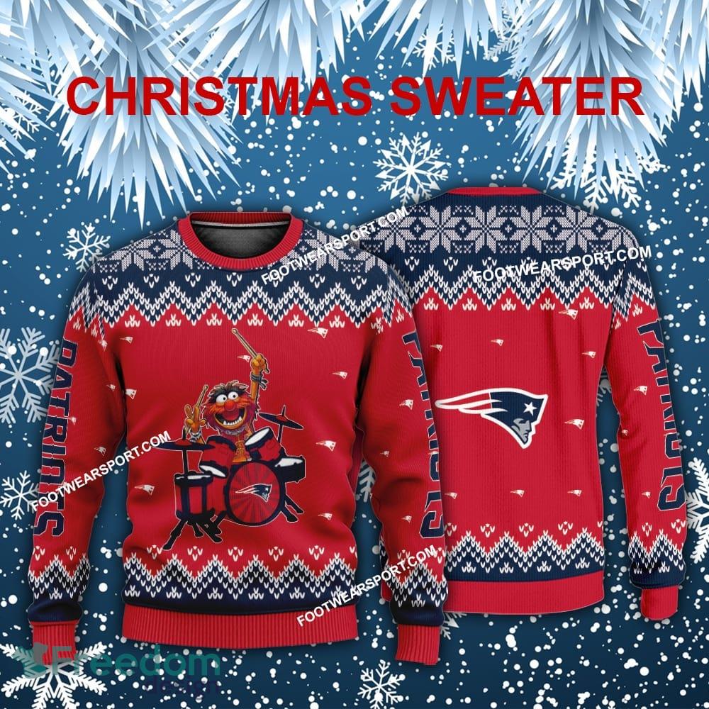 Best Design Muppets Play Drums New England Patriots Christmas Sweater Gift For Adult image Best Design Muppets Play Drums New England Patriots Christmas Sweater Gift For Adult - Best Design Muppets Play Drums New England Patriots Christmas Sweater Gift For Adult