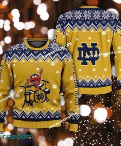 Best Design Muppets Play Drums Notre Dame Fighting Irish Christmas Sweater Gift For Adult
