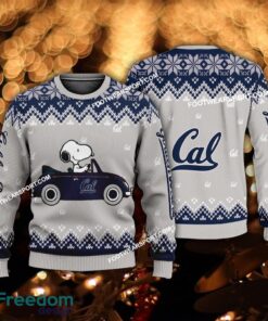 Best Design Snoopy Driving Car California Golden Bears Christmas Sweater AOP For Men Women