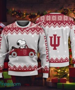 Best Design Snoopy Driving Car Indiana Hoosiers Christmas Sweater Gift Holidays