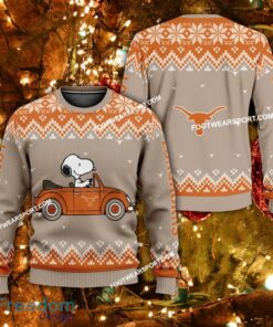 Best Design Snoopy Driving Car Texas Longhorns Christmas Sweater Gift Holidays