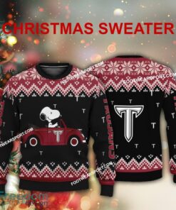Best Design Snoopy Driving Car Troy Trojans Christmas 3D Sweater For Men Women