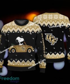 Best Design Snoopy Driving Car UCF Knights Christmas Sweater AOP For Men Women
